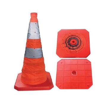 กรวยจราจรแบบพับ Traffic rubber cone